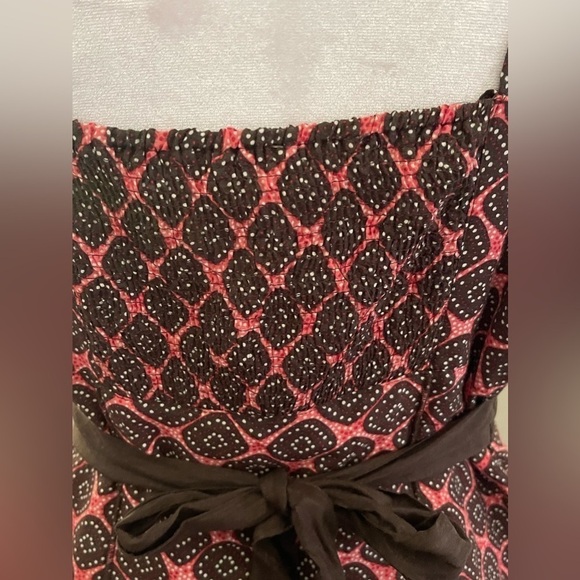 Taifun Sz 38 sleeveless lined cotton/silk dress with waist tie & side zip - Picture 4 of 9